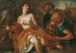 Susanna und die beiden Alten by Johann Michael Rottmayr Oil Painting