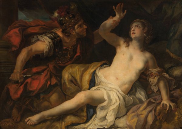 Main Product Photo of Tarquinius und Lucretia  Painting by Johann Michael Rottmayr