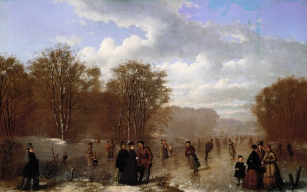 Main Product Photo of Skating on the Wissahickon  Painting by Johann Monglels Culverhouse