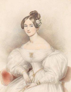 Bildnis einer jungen Dame by Johann Nepomuk Ender Oil Painting
