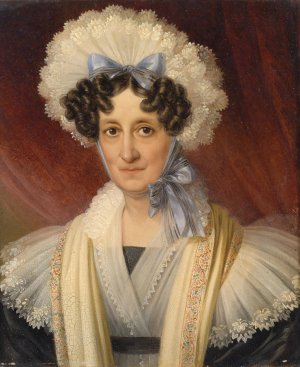 Dame mit Spitzenhaube Oil painting by Johann Nepomuk Ender