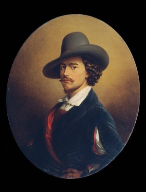 Der Maler Eduard Ender Oil painting by Johann Nepomuk Ender