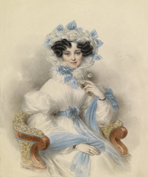 Portrait Henriette von Osterreich Oil painting by Johann Nepomuk Ender