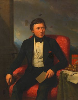 Portrat eines Schriftstellers by Johann Nepomuk Ender Oil Painting