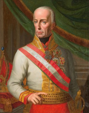 Kaiser Franz I. by Johann Nepomuk Hochle Oil Painting