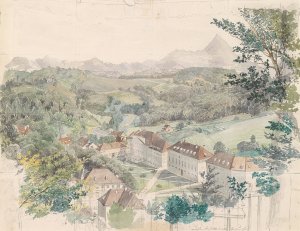Blick uber Bad Rohitsch-Sauerbrunn by Johann Nepomuk Passini Oil Painting
