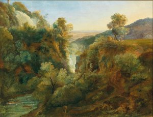 Wasserfall bei Tivoli by Johann Nepomuk Rauch Oil Painting