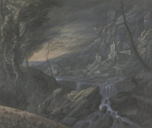 Berglandschaft mit Schlossern by Johann Nikolaus Gassner Oil Painting