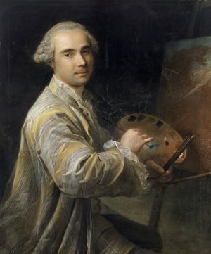 Self-Portrait by Johann Nikolaus Grooth Oil Painting