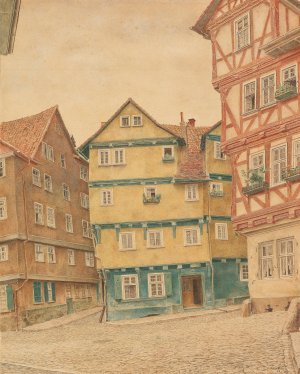 Kassel, Fuldagasse by Johann Peter Foerster Oil Painting