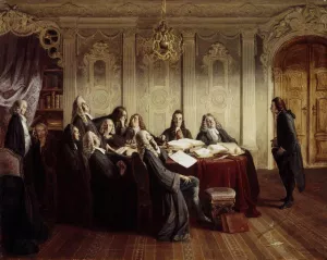 Hieronymus Jobs at His Exam Oil painting by Johann Peter Hasenclever