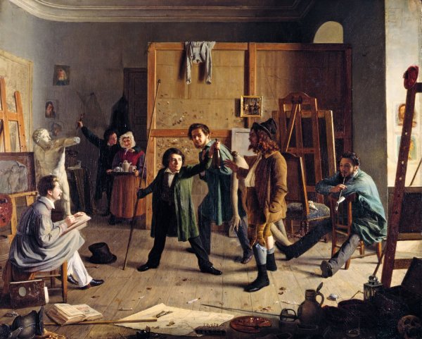 Main Product Photo of Studio Scene  Painting by Johann Peter Hasenclever