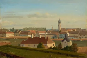 Blick uber den Donaukanal zur Leopoldstadt by Johann Peter Krafft Oil Painting