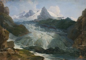 Der Rhonegletscher by Johann Peter Krafft Oil Painting
