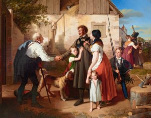 Die Heimkehr des Landwehrmannes by Johann Peter Krafft Oil Painting