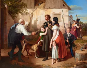 Die Heimkehr des Landwehrmannes by Johann Peter Krafft Oil Painting
