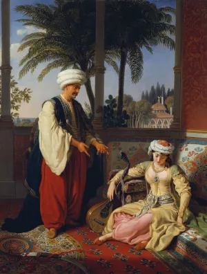 Die Turkin by Johann Peter Krafft Oil Painting