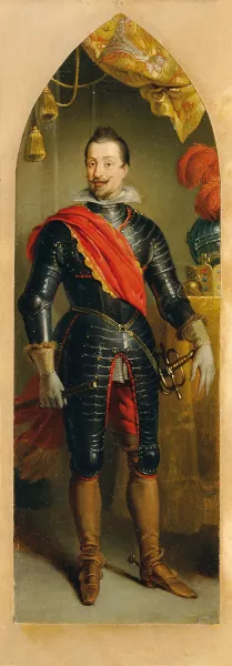 Kaiser Ferdinand II. stehend Oil painting by Johann Peter Krafft
