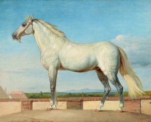 Mold in front of a low wall by Johann Peter Krafft Oil Painting