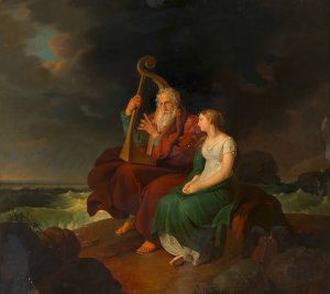 Ossian and Malvina by Johann Peter Krafft Oil Painting