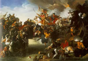 The Attack of Zrinyi by Johann Peter Krafft - Oil Painting Reproduction