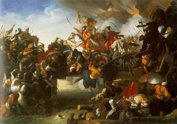 Main Product Photo of The Attack of Zrinyi Painting by Johann Peter Krafft