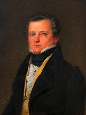 Wenzel Scholz by Johann Pius Ulbrich Oil Painting