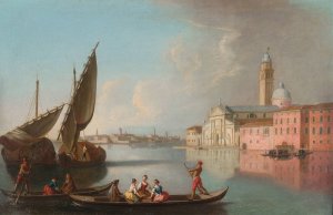 View of Venice with San Giorgio Maggiore by Johann Richter Oil Painting