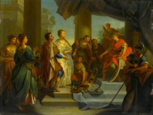 The Continence Of Scipio by Johann Rudolf Byss Oil Painting