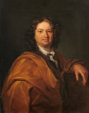 Portrait of an Unknown Artist by Johann Rudolf Huber The Elder Oil Painting