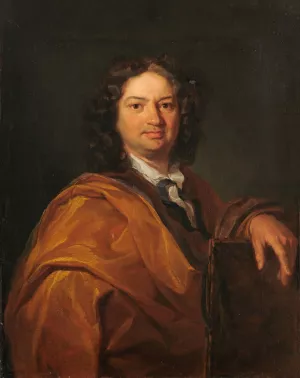 Portrait of an Unknown Artist Oil painting by Johann Rudolf Huber The Elder