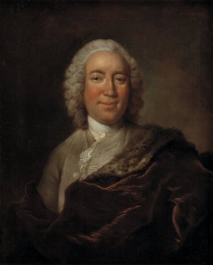 Gerhard Morell, Keeper of the Royal Danish Kunstkammer by Johann Salomon Wahl Oil Painting