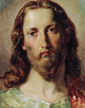 Christuskopf by Johann Till Oil Painting