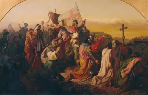 Gottfried von Bouillon und Kreuzfahrer by Johann Till Oil Painting