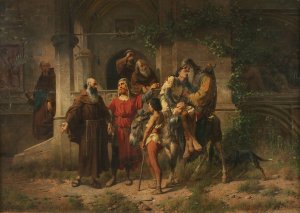Heimkehrende Kreuzfahrer by Johann Till Oil Painting