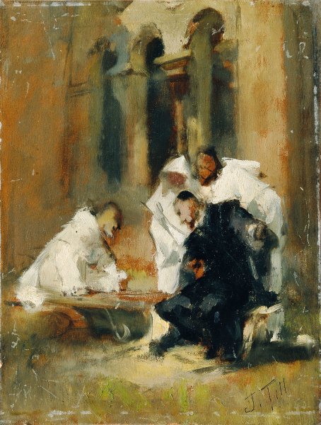 Main Product Photo of Im Klosterhof  Painting by Johann Till