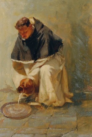 Selbstbildnis als Dominikaner by Johann Till Oil Painting