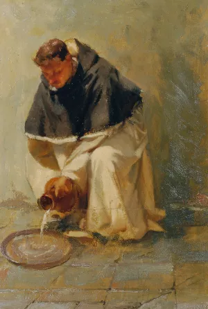 Selbstbildnis als Dominikaner by Johann Till Oil Painting