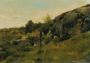 Wiesenlandschaft mit Felsen by Johann Till Oil Painting