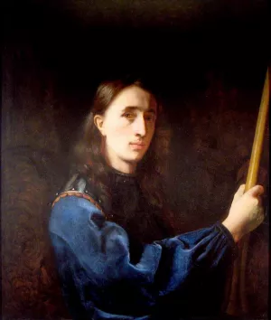 Self-Portrait in a Blue Coat with Cuirass Oil painting by Johann Ulrich Mayr