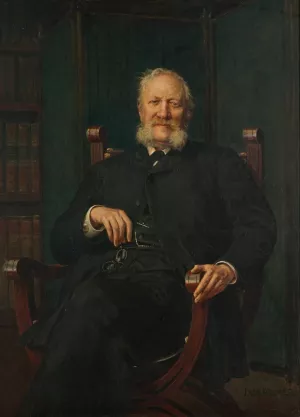 Dr. Karl Stremayr by Johann Victor Kramer Oil Painting