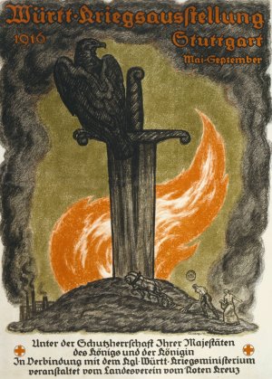 Wurtt. Kriegsausstellung, 1916 Stuttgart Mai-September by Johann Vincenz Cissarz Oil Painting