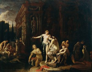 Diana und Kallisto im Bade by Johann Von Spillenberger Oil Painting