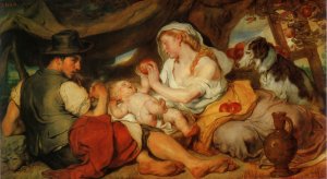 Mittagsruhe by Johann Von Strasioipka Canon Oil Painting