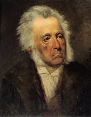 Portrait of Arthur Schopenhauer by Johann Von Strasioipka Canon - Oil Painting Reproduction