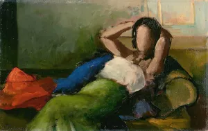 The Resting One by Johann Von Tscharner Oil Painting