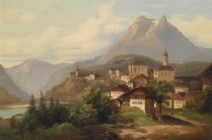 Blick auf Pilatus mit Tomlishorn by Johann Wilhelm Jankowski Oil Painting