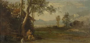 Landscape with Nude Figure by Johann Wilhelm Schirmer Oil Painting