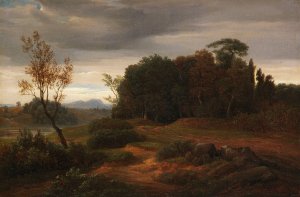 Sturmische Landschaft by Johann Wilhelm Schirmer Oil Painting