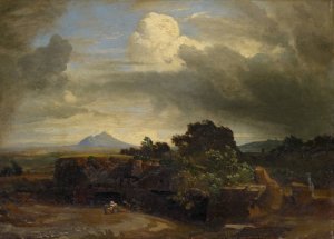 Tempest in the Campagna by Johann Wilhelm Schirmer Oil Painting